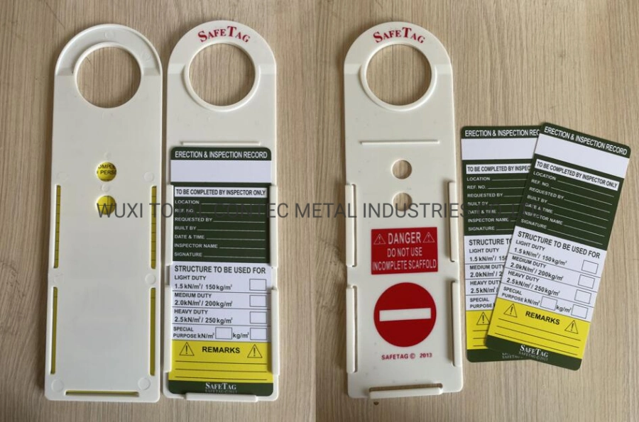 Printable Universal Warning Sign Plastic Tower Scaffold Safety Tag Kits