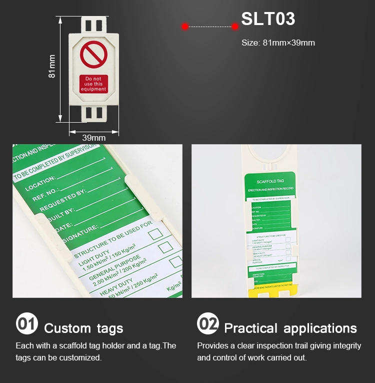 Safety Loto Lockout Devices Miniature Scaffolding Tag