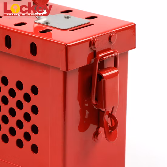 Caixa de bloqueio de segurança de grupo de metal elétrico portátil industrial material de aço carbono