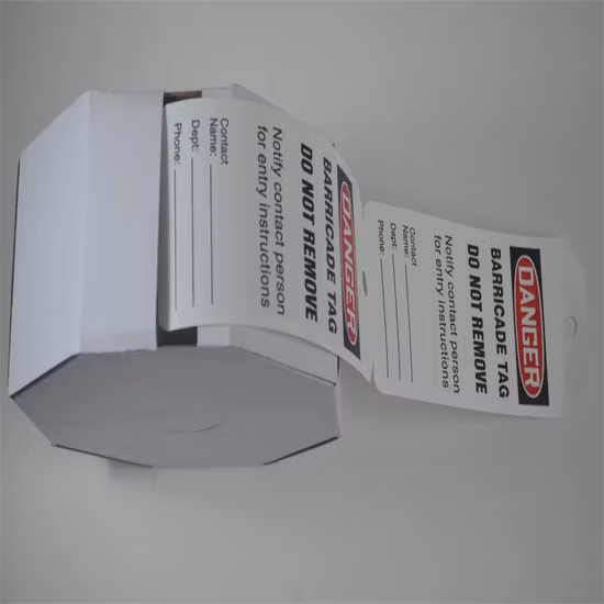 Etiqueta de Barricada de Perigo por Etiquetas de Mão de Bloqueio de Plástico PVC em Rolo