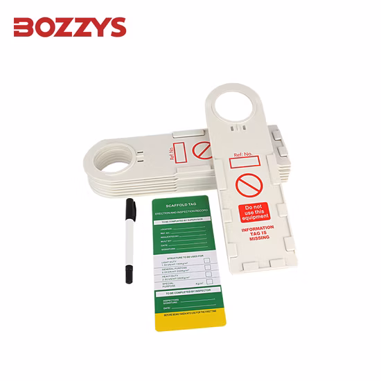 Etiqueta de andaime ABS da Bozzys Manufacture para andaime Lockout Tagout
