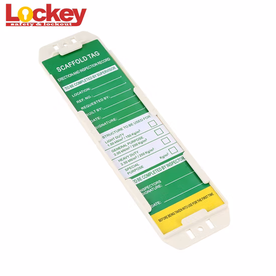 Etiqueta de bloqueio de suporte de andaime ABS personalizado de segurança universal