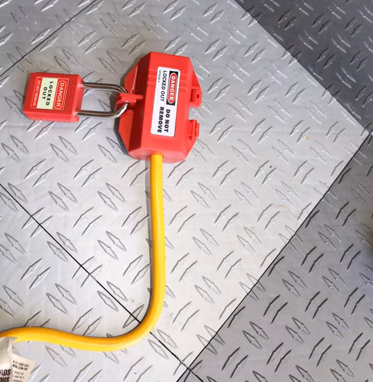 Kit de bloqueio doméstico portátil ABS para caixa de bloqueio de plugue vermelho