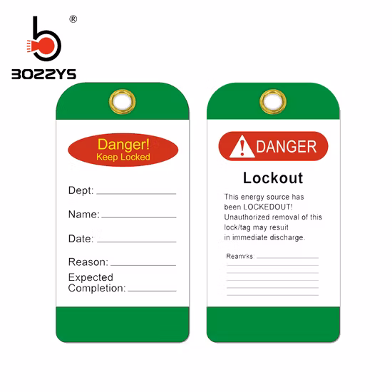 Etiqueta de bloqueio de segurança Bd-P11 para segurança industrial, etiqueta de PVC