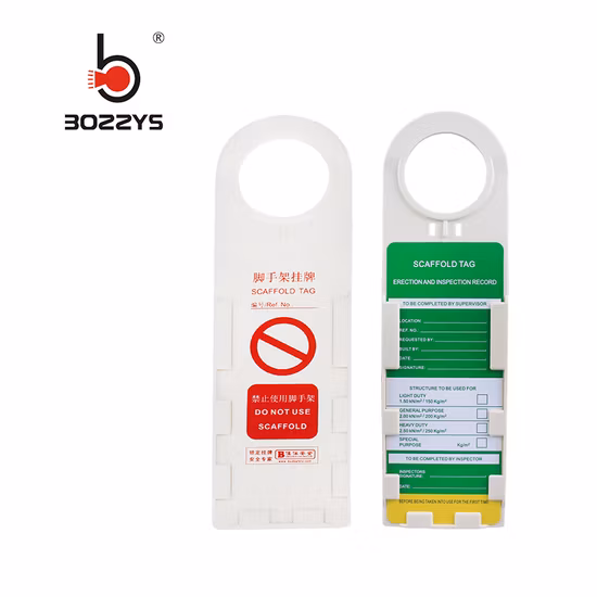 Etiqueta de bloqueio de segurança de cor personalizada de PVC Boshi