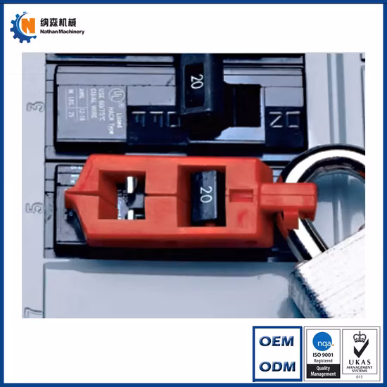 Bloqueio de disjuntor de encaixe personalizado OEM ODM, dispositivos de advertência PP