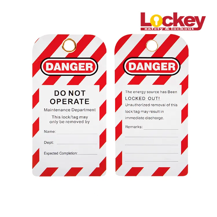 Etiqueta de bloqueio de segurança de PVC Lt03